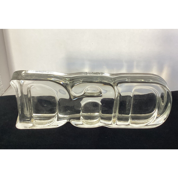 Avon Other - Fostoria “DAD" Heavy Glass Paperweight Picture Frame Avon Vintage Fathers Gift